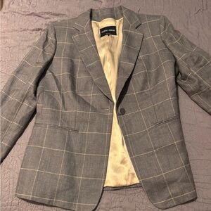 Giorgio Armani Gray Checkered Blazer